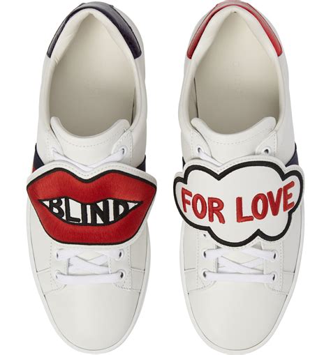 gucci shoes blind is love|Buy Gucci Ace 'Loved' .